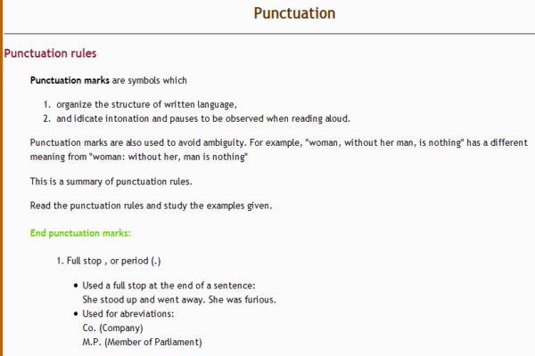 Punctuation rules | Recurso educativo 34545