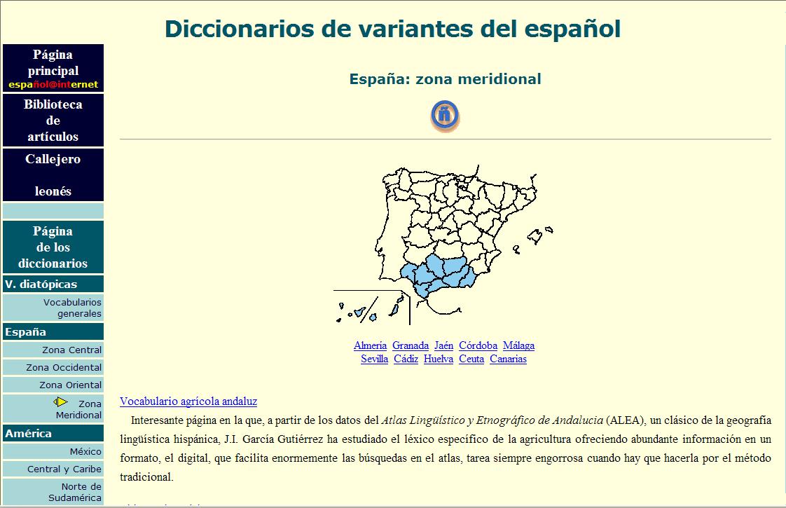 Diccionario de variantes del español | Recurso educativo 35577