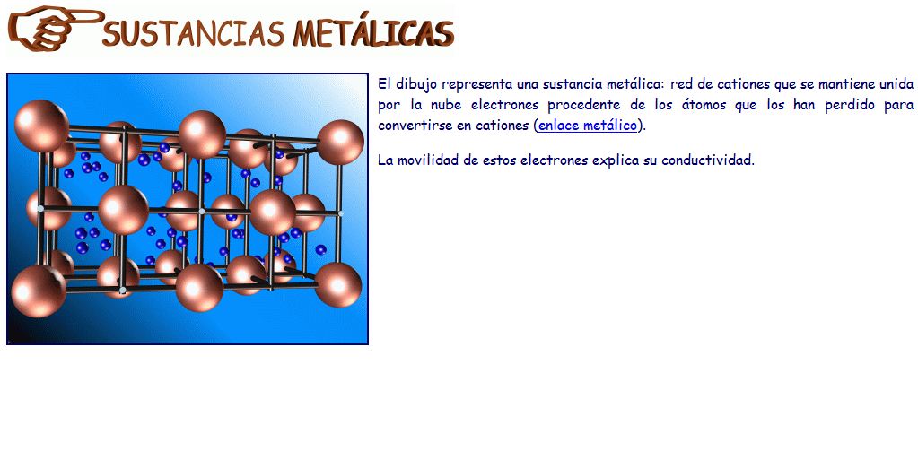 Sustancias metálicas | Recurso educativo 35853