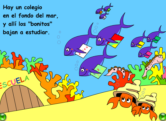 Cuento interactivo: Los peces van a la escuela | Recurso educativo 36175
