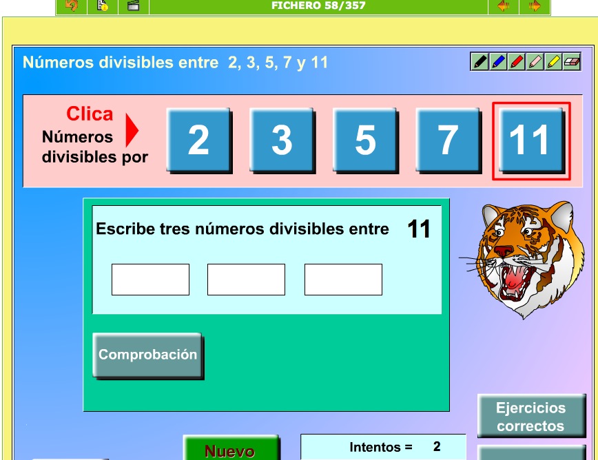 Números divisibles entre 2, 3, 5, 7 y 11 | Recurso educativo 37343