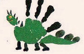 Dragón con Pintura de Dedos | Recurso educativo 43635