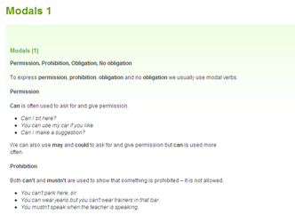Grammar: Modals (1) | Recurso educativo 48373
