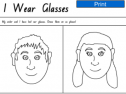 I wear glasses | Recurso educativo 53795