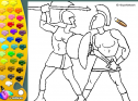 ¡A Colorear!: Lucha de gladiadores | Recurso educativo 27370