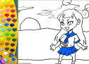 ¡A Colorear!: Colegiala manga | Recurso educativo 27388