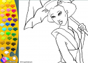 ¡A Colorear!: Geisha con paraguas | Recurso educativo 27532