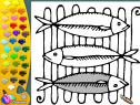 ¡A Colorear!: Pescados a la brasa | Recurso educativo 28819