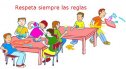 Dibujo de un comedor escolar dónde niños y niñas no respetan las normas de convivencia | Recurso educativo 82836