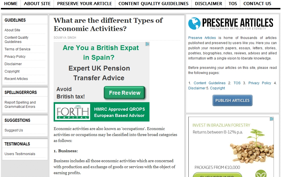 What are the different Types of Economic Activities? | Recurso educativo 89073