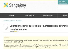 Operaciones entre sucesos: unión, intersección, diferencia y complementario | Recurso educativo 744516