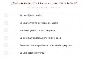 Ejercicios online de latín: formación y tipos de participio | Recurso educativo 747305