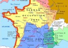 Mapa de França ocupada entre 1940 i  1944. Segona Guerra Mundial. | Recurso educativo 752190