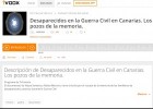 Desaparecidos en la Guerra Civil en Canarias. Los pozos de la memoria. | Recurso educativo 754665