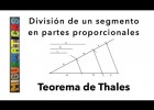 Teorema de Thales: División de un segmento en partes proporcionales | Recurso educativo 756367