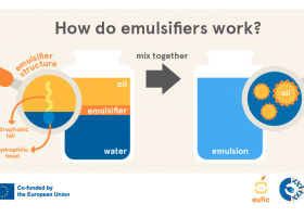 What are emulsifiers and what are common examples used in food? | Recurso educativo 746865