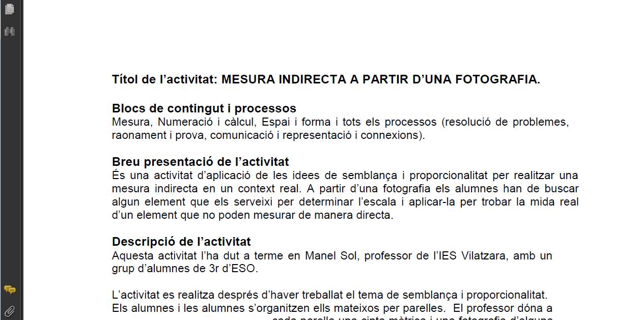 Mesura indirecta a partir d'una fotografia | Recurso educativo 37217