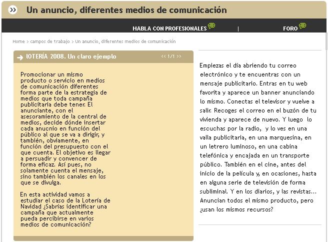 Un anuncio, diferentes medios de comunicación | Recurso educativo 48044