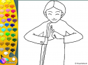 ¡A Colorear!: Saludo chino | Recurso educativo 26698