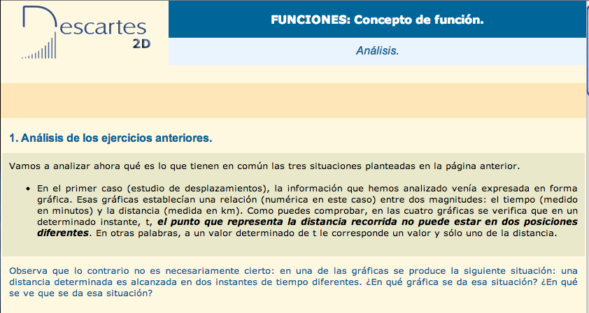 Funciones: Concepto de función. 1. Análisis de los ejercicios anteriores | Recurso educativo 92150