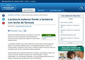 Lactancia materna frente a lactancia con leche de fórmula | Recurso educativo 789501